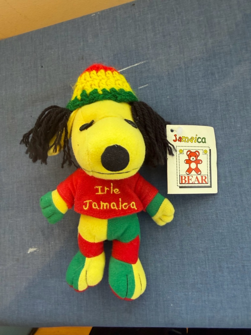 Jamaica Rasta Plush Dog Irie Jamaica Souvenir Toy Snoopy Style